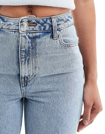 Miss Selfridge straight leg jeans in light bleach wash