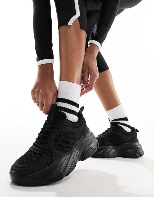 ASOS DESIGN Drop sneakers in black