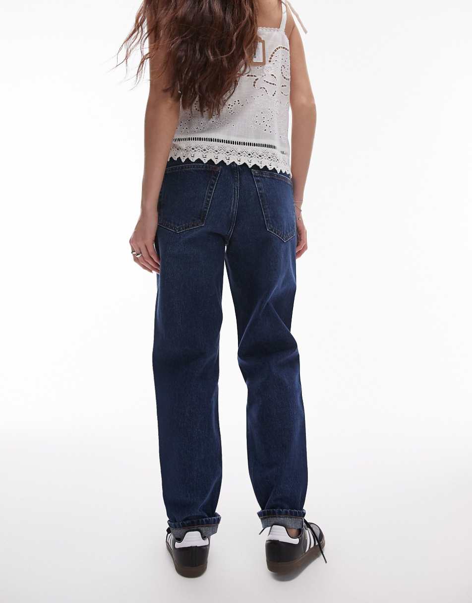 Topshop Original mom jeans in rich blue