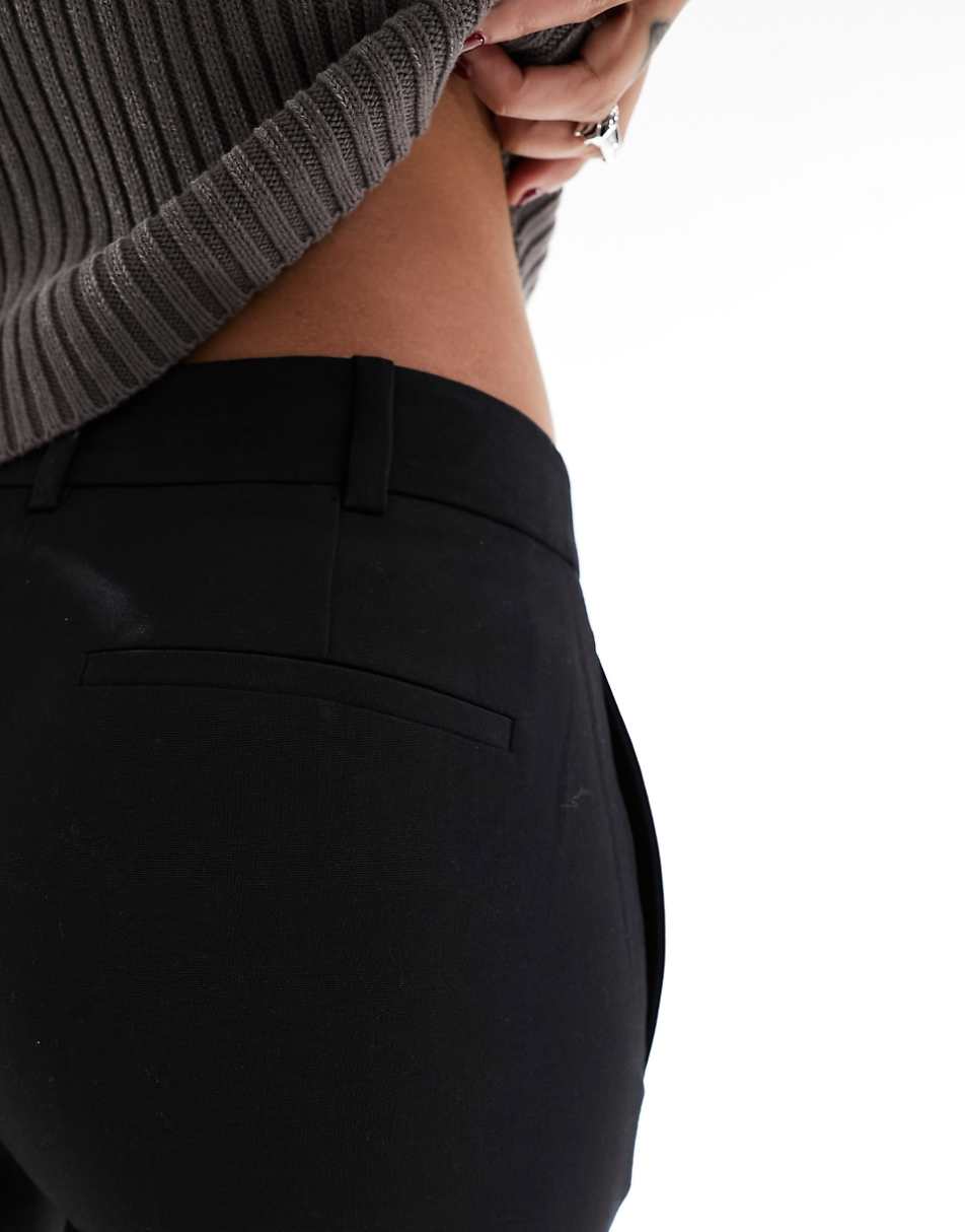 ASOS DESIGN tailored straight leg pants in black