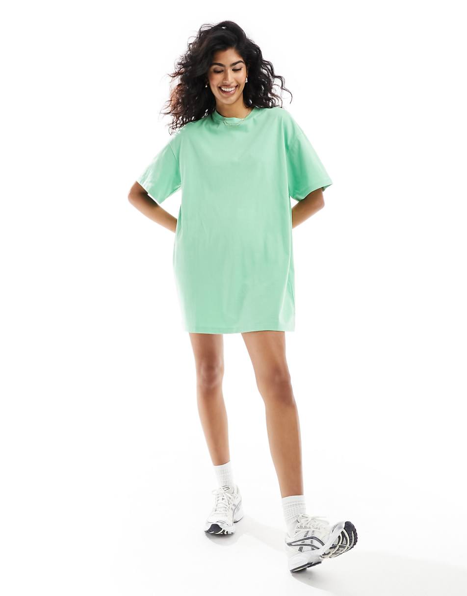 ASOS DESIGN oversized mini t-shirt dress in green