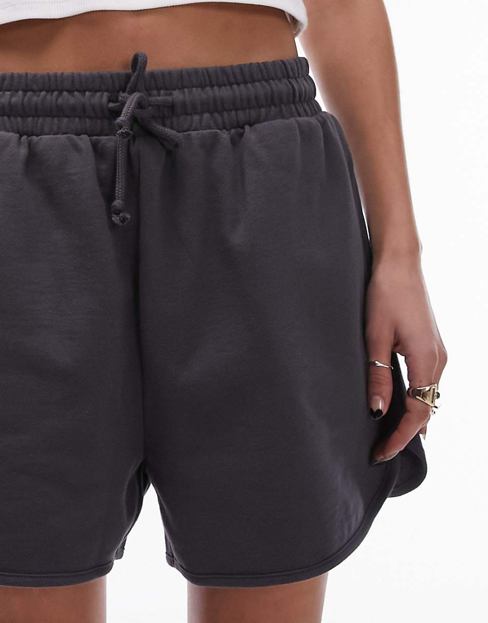 Topshop sweat shorts in slate