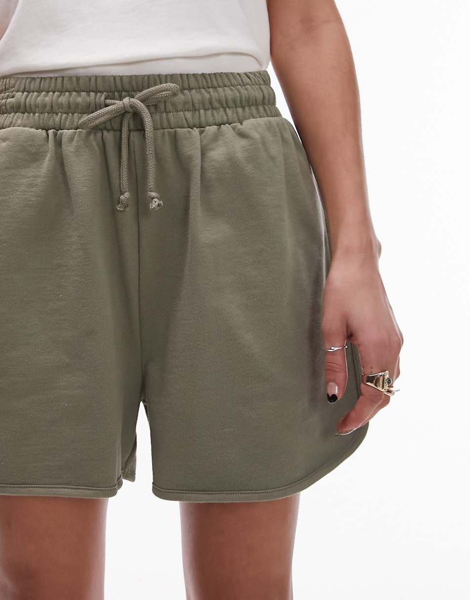 Topshop jogging short in khaki