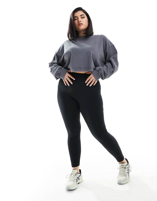 ASOS 4505 Curve Icon bum sculpt high waist gym legging in black