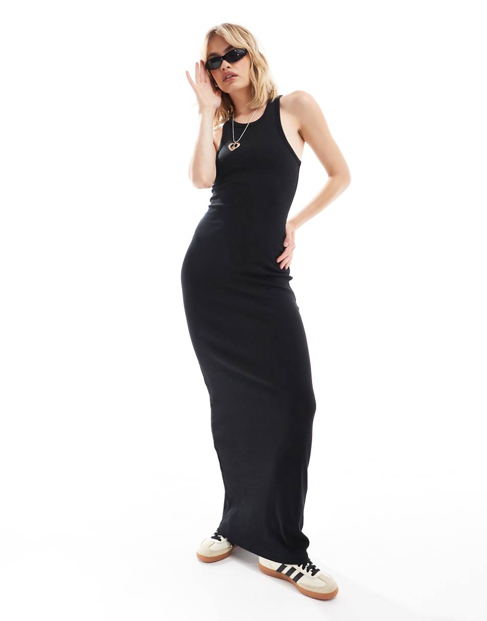 COLLUSION tank top maxi dress in black