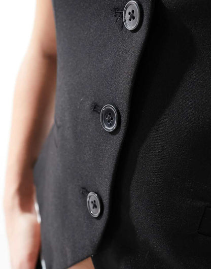 ASOS DESIGN tailored vest in black