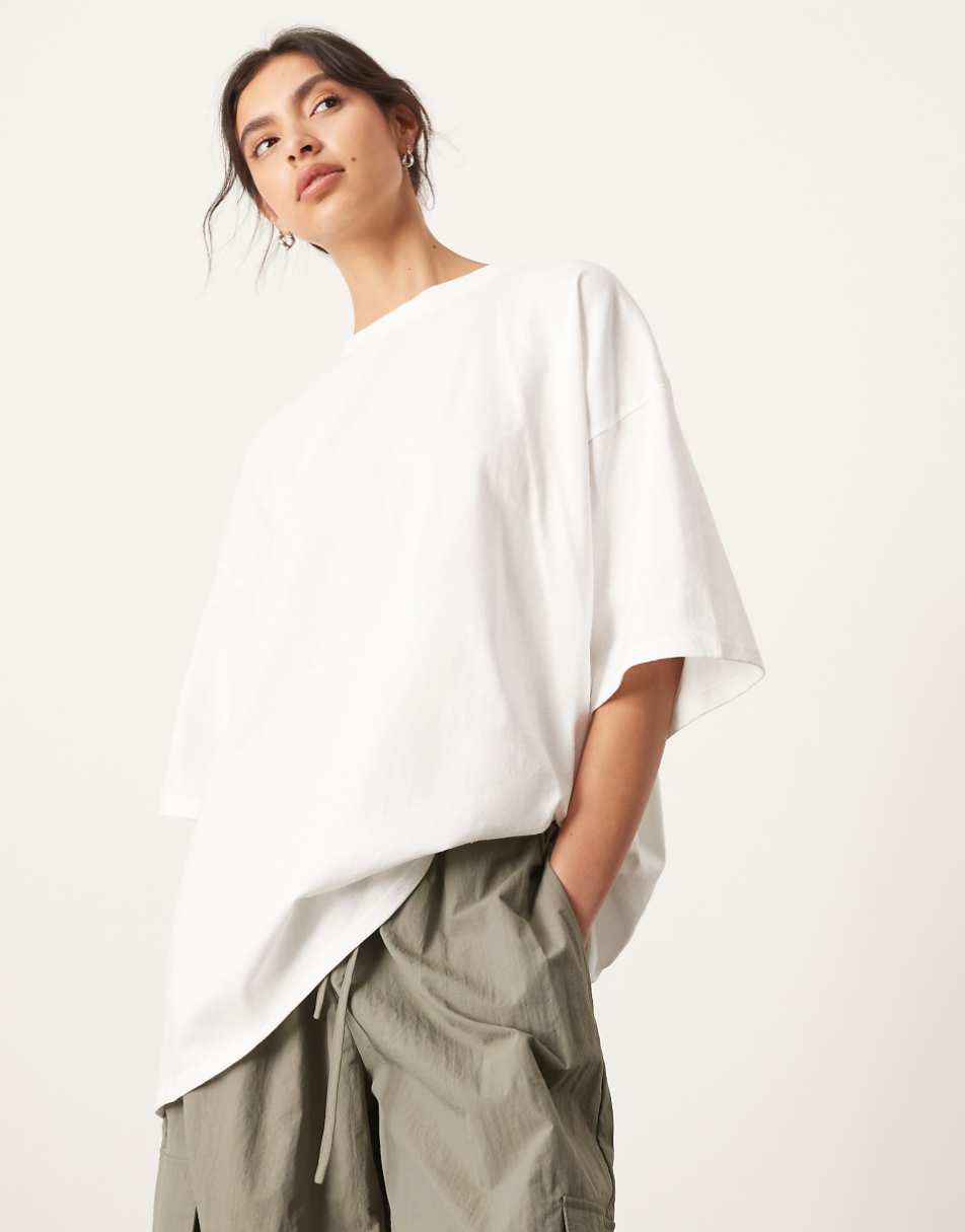 ASOS EDITION oversized premium T- shirt in white