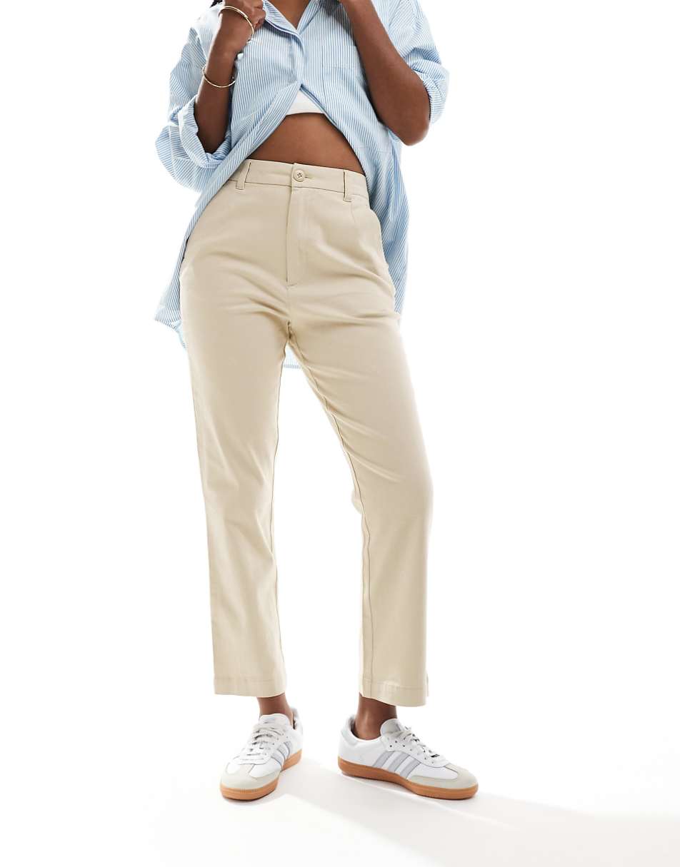 ASOS DESIGN chino pants in stone