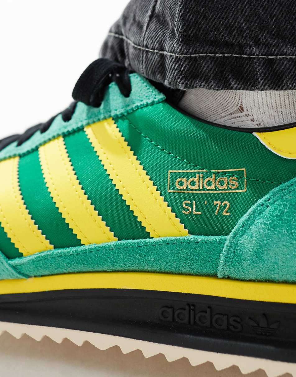 adidas Originals SL72 Retro Sport sneakers in green and yellow