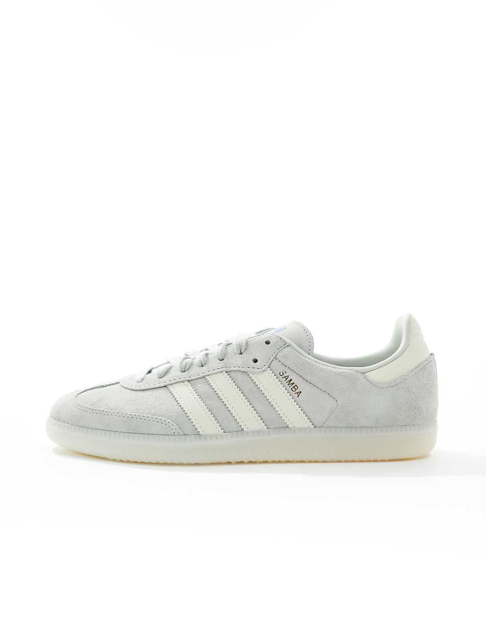 adidas Originals Samba sneakers in chalk and silver