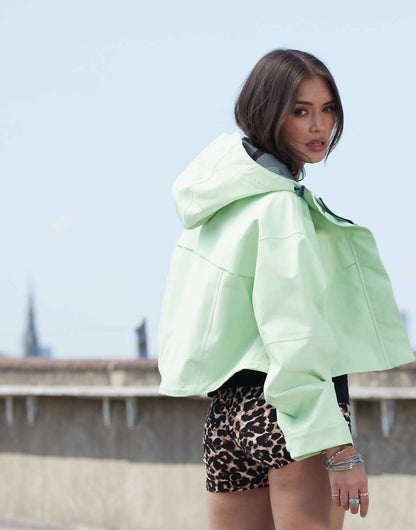 ASOS DESIGN premium waterproof jacket in green