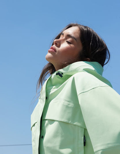 ASOS DESIGN premium waterproof jacket in green