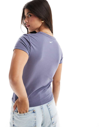 Nike Essential Athletics Club graphic oversized T-shirt in purple