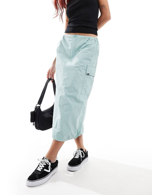 Vans riley parachute cargo skirt in blue