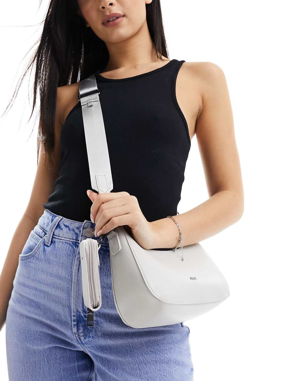 PASQ utility strap crossbody bag in stone