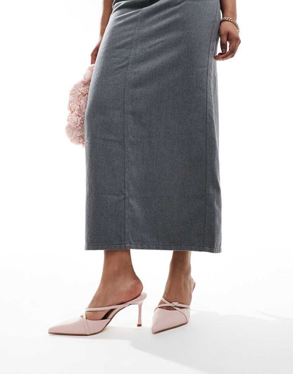 Public Desire Cassanova pointed strappy heeled mules with buckles in pink