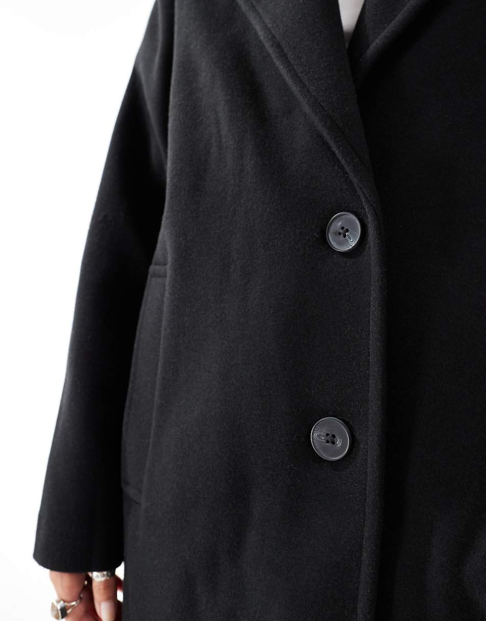 ASOS DESIGN chuck on formal coat in black