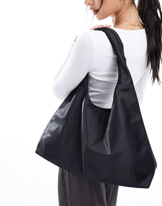 & Other Stories nylon grab bag in black