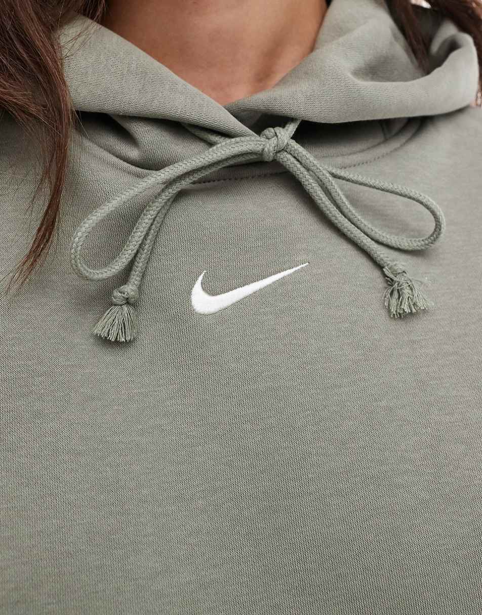 Nike Phoenix Fleece oversized hoodie in khaki