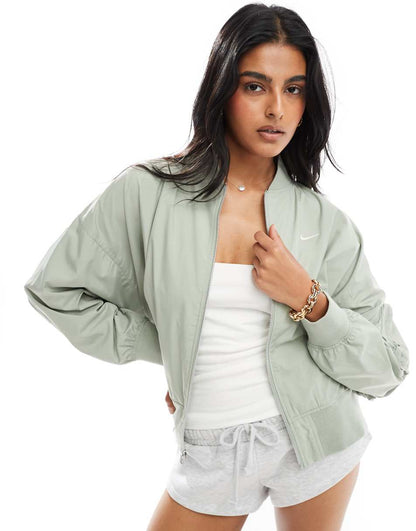 Nike Woven bomber jacket in khaki