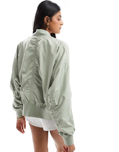 Nike Woven bomber jacket in khaki