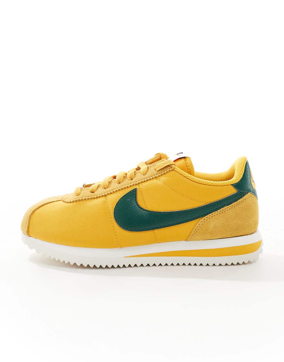 Nike Cortez TXT sneakers in yellow and green