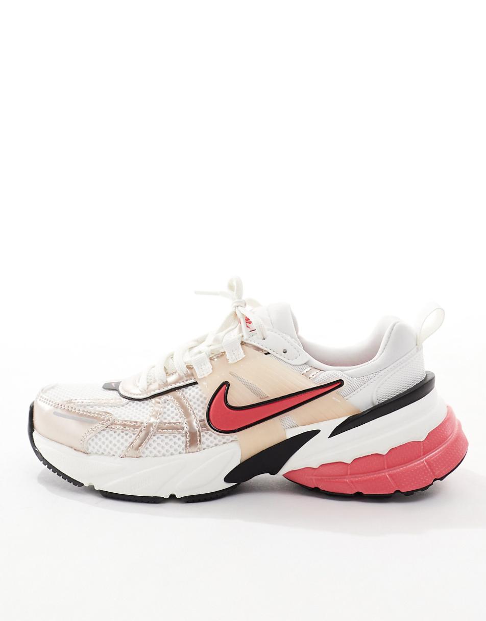 Nike V2K Run sneakers in pink and silver