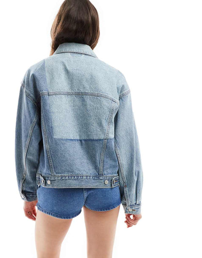 Levi's 90s crafted paneled denim trucker jacket in light blue