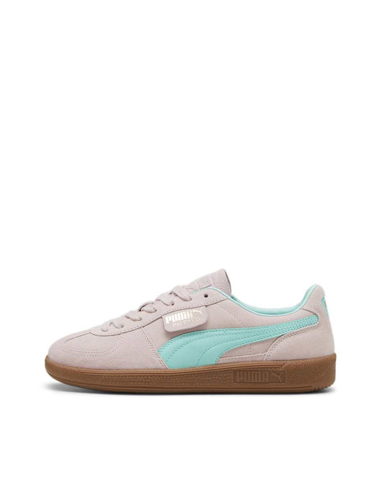 Puma Palermo sneakers with gum sole in pink and blue