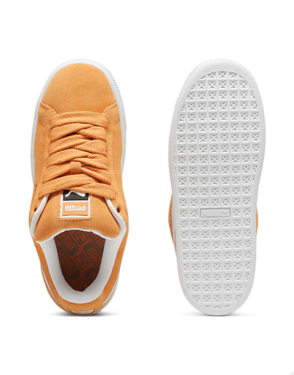 PUMA Suede XL sneakers in mustard yellow and white