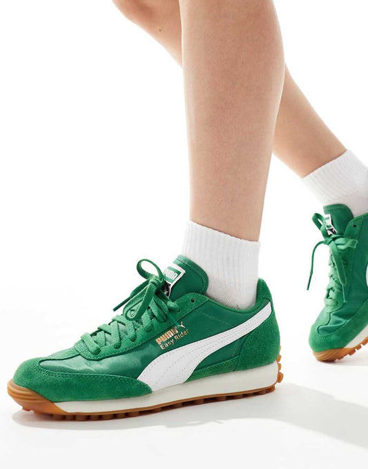 PUMA Easy Rider Vintage sneakers in green and white