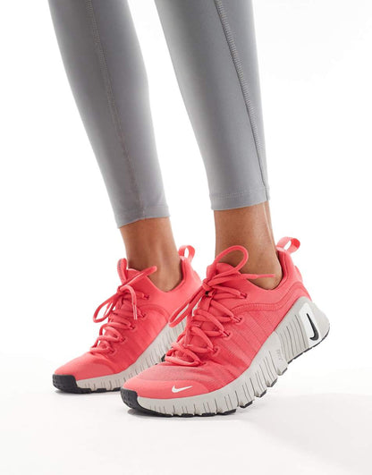 Nike Free Metcon 6 sneakers in pink and black