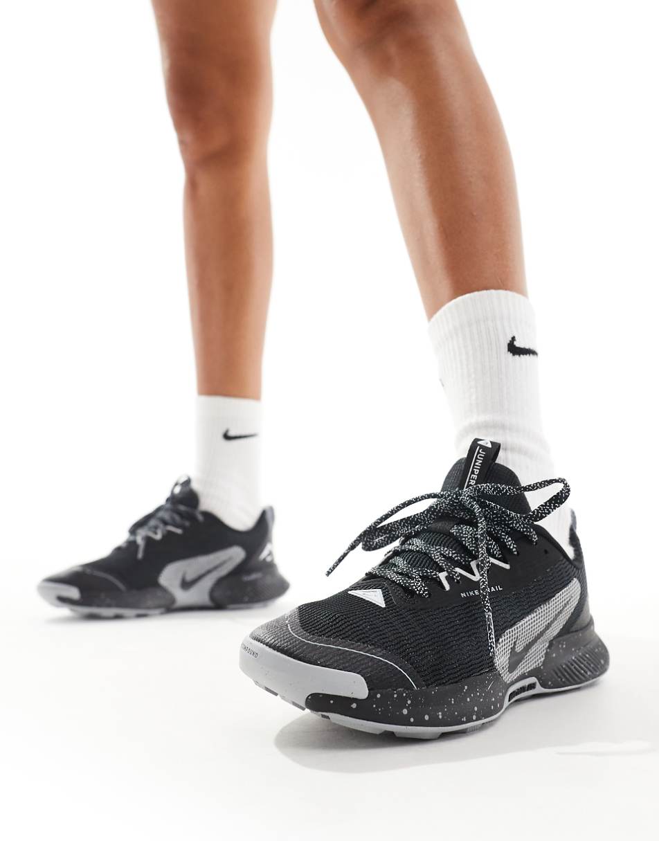 Nike Running Juniper Trail 3 sneakers in black