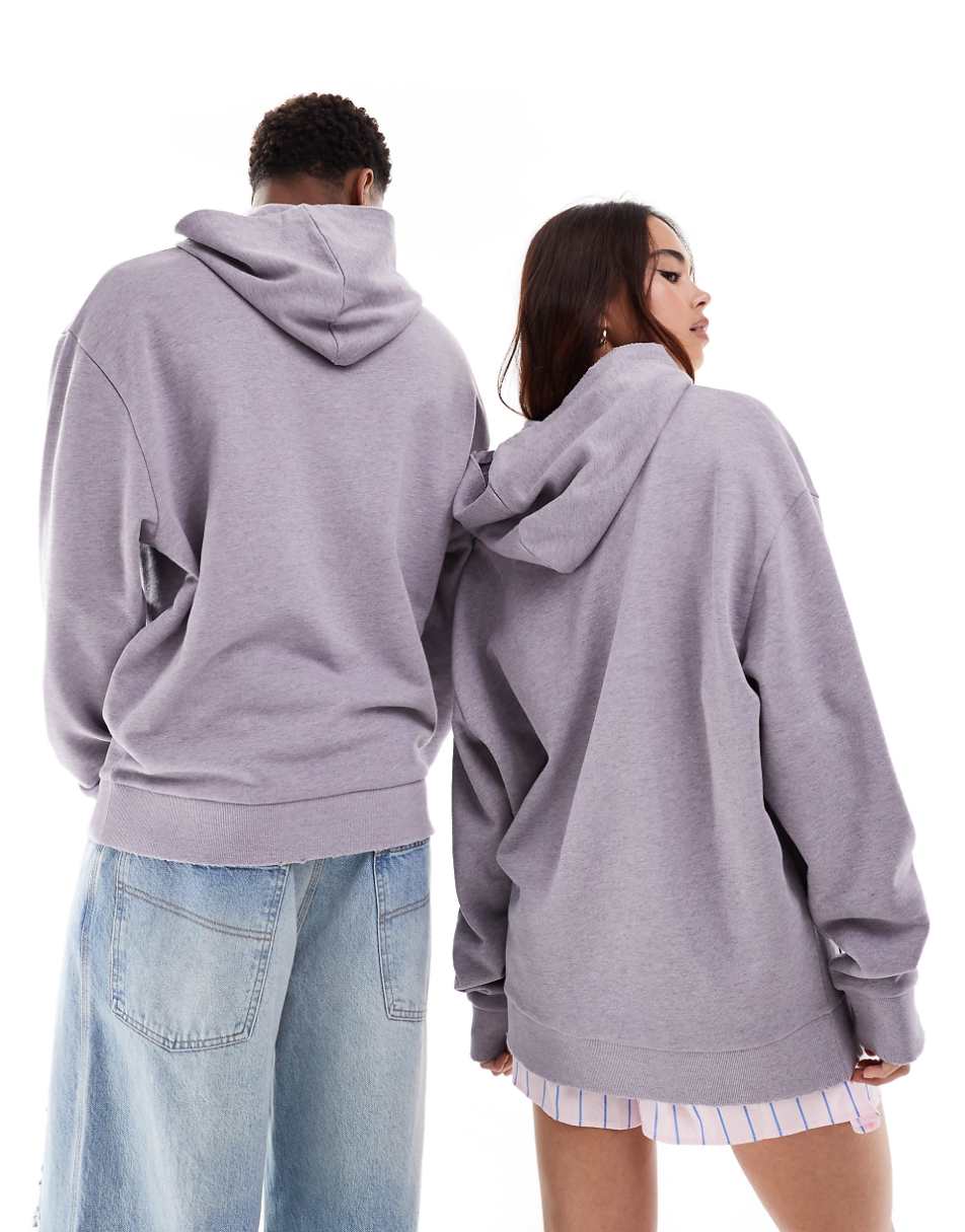 ASOS DESIGN unisex oversized hoodie in washed lilac - part of a set