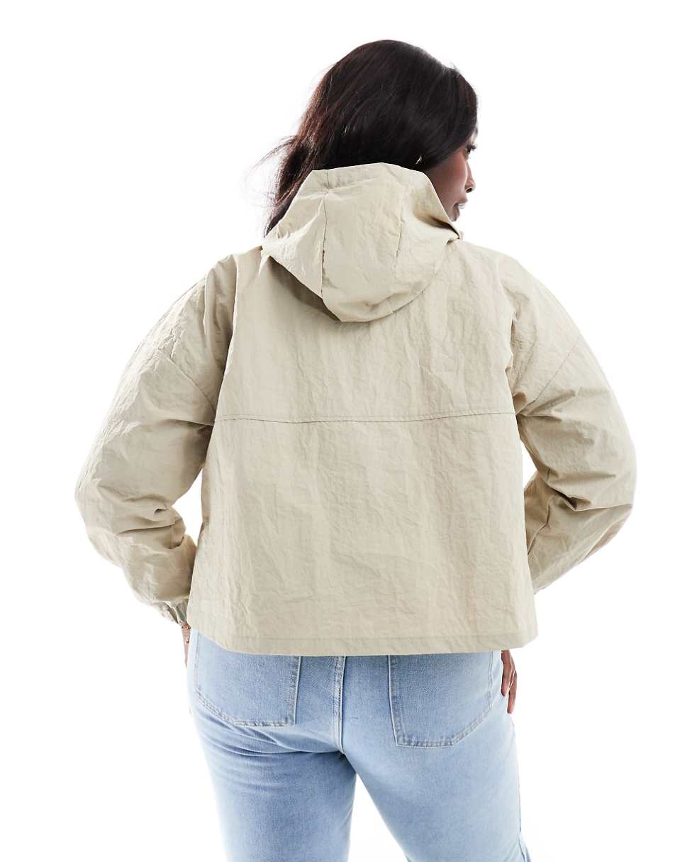 Yours cropped utility jacket in beige