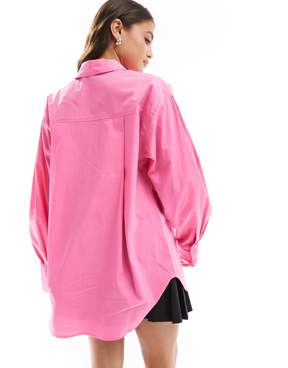 ASOS DESIGN oversized shirt in pink