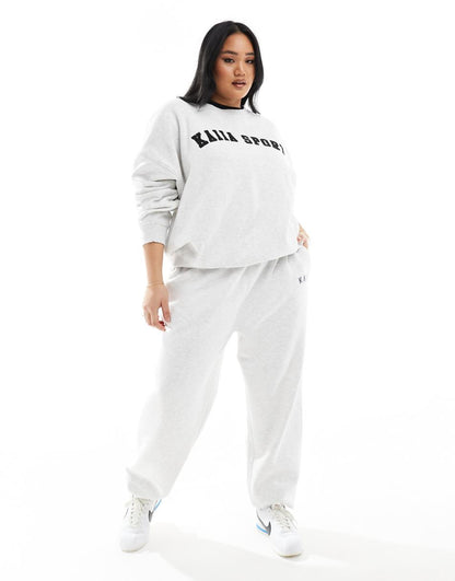Kaiia Plus logo sweatshirt in light gray