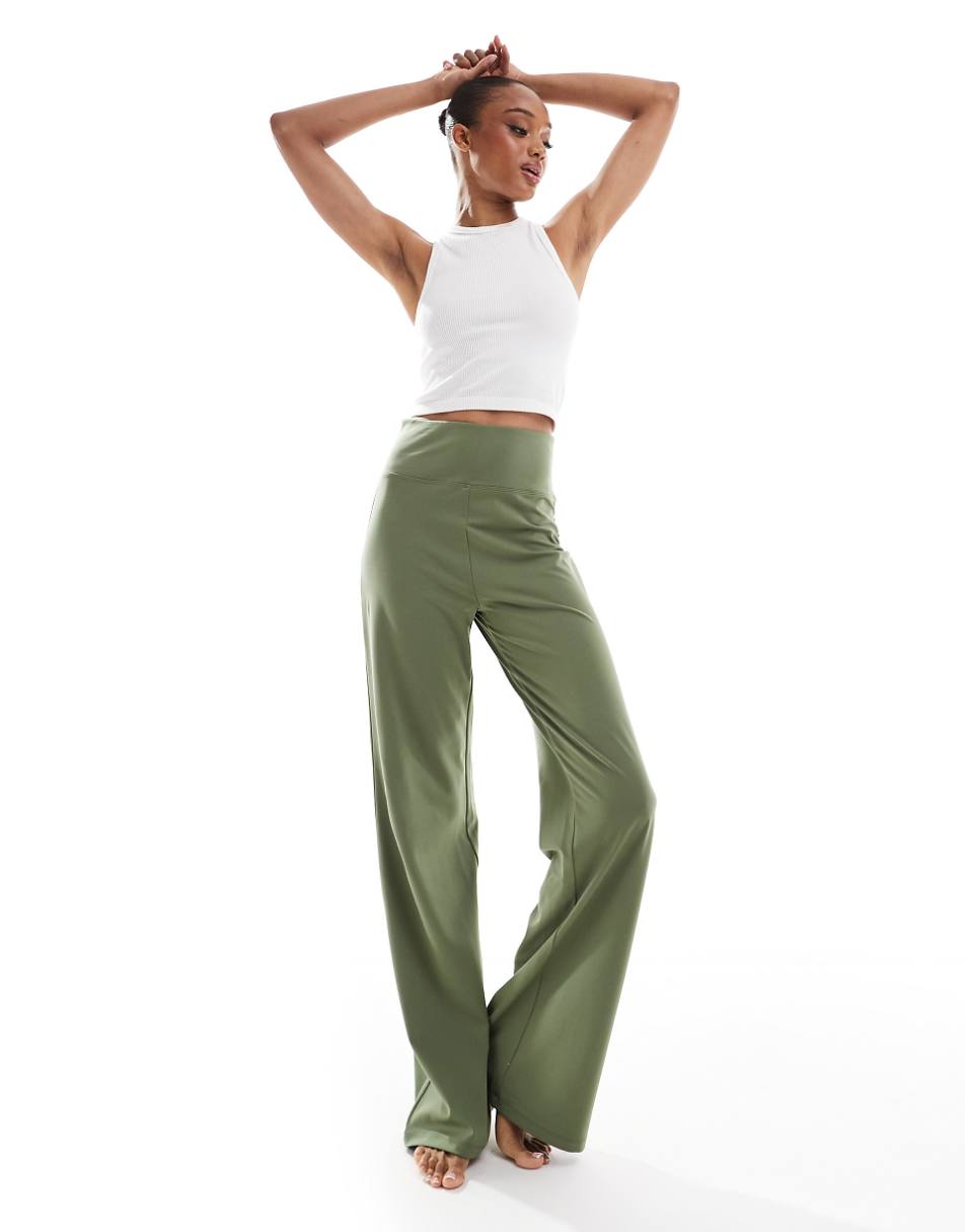 ASOS 4505 Tall Icon soft touch wide leg dance pants in sage