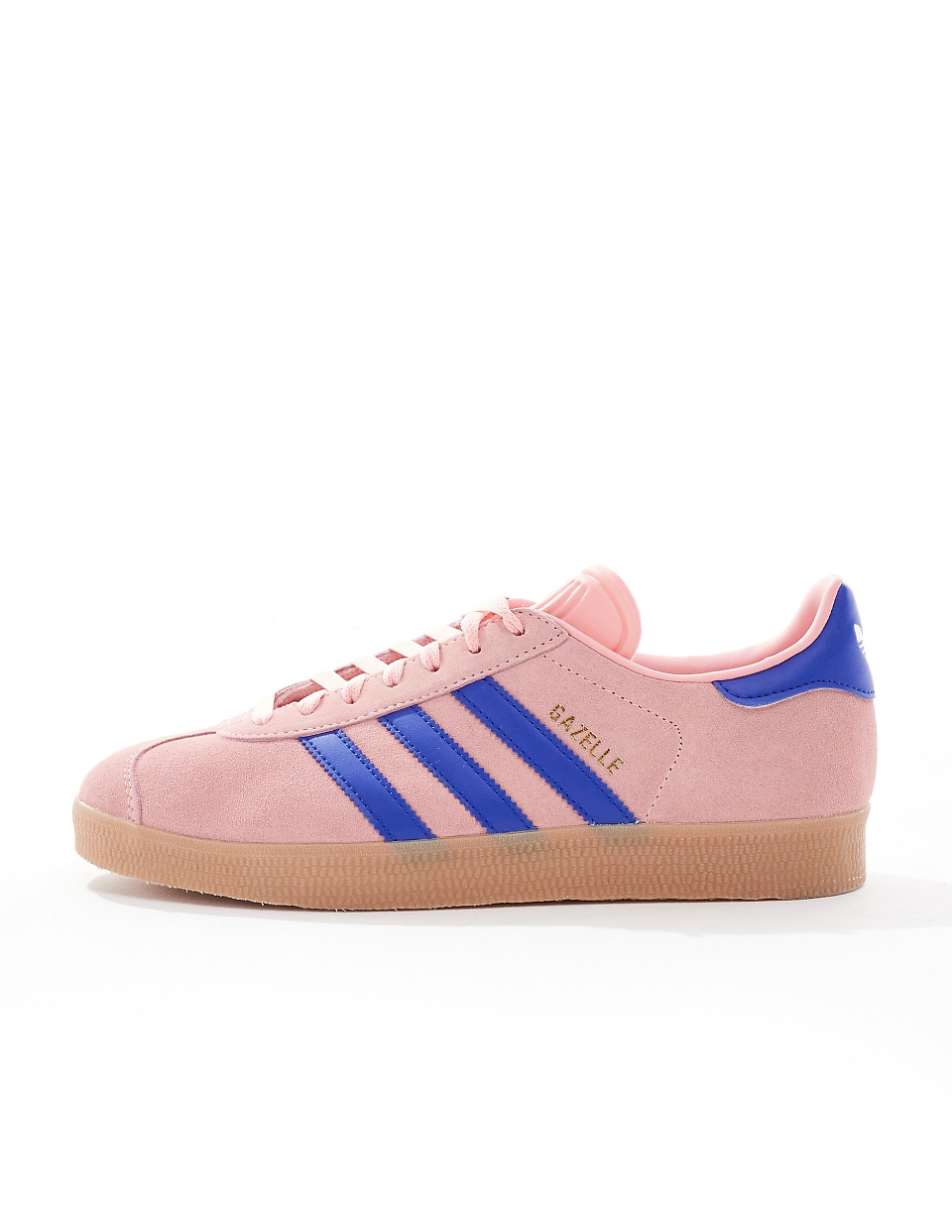 adidas Originals Gazelle sneakers in pink and blue