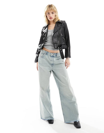 AllSaints Balfern leather jacket in black