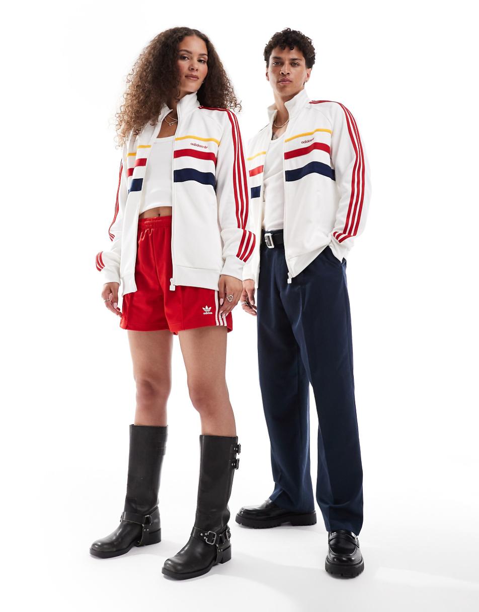 adidas Originals unisex track top in white