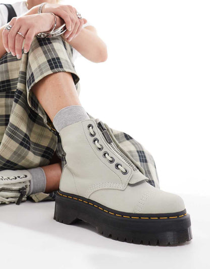 Dr Martens Sinclair boots in cool gray nubuck