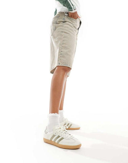 adidas Originals Samba OG sneakers in white and gold