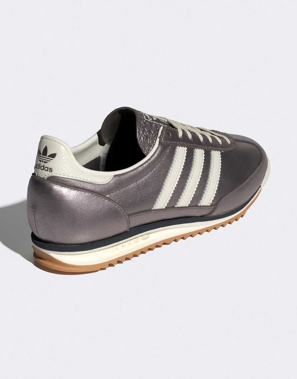 adidas Originals SL 72 OG sneakers in dark metallic and white