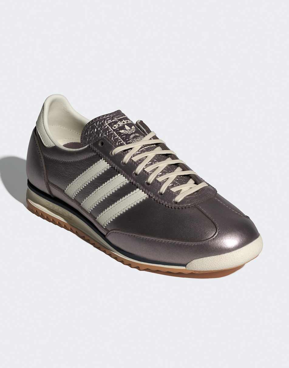 adidas Originals SL 72 OG sneakers in dark metallic and white