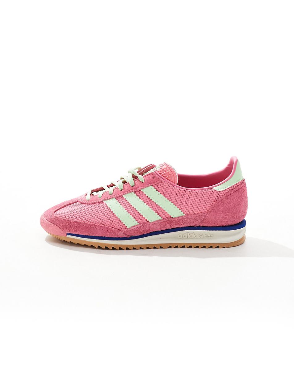 adidas Originals SL 72 OG sneakers in pink and green