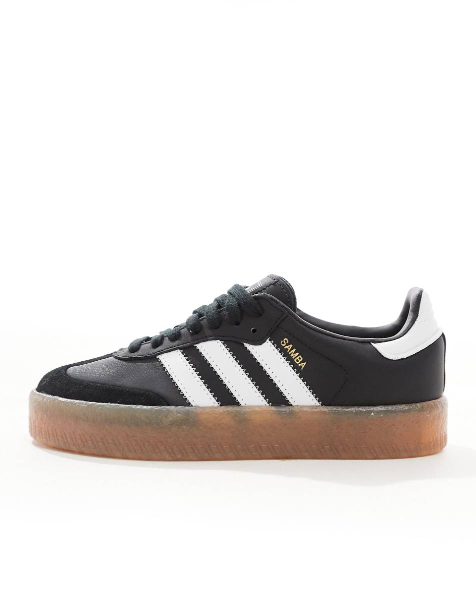 adidas Originals Sambae sneakers in black and white