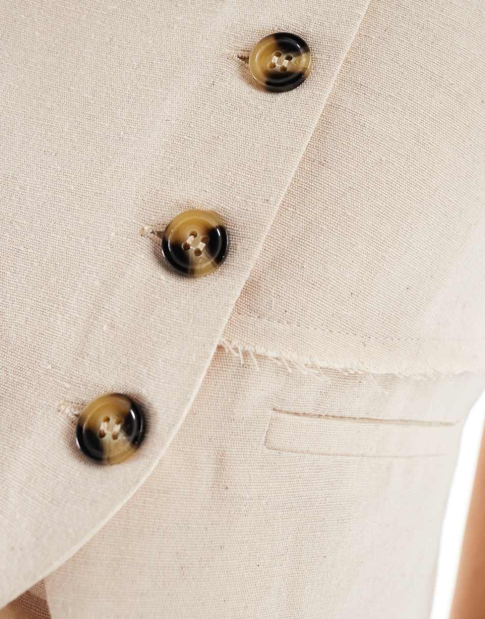 Reclaimed Vintage linen suit vest