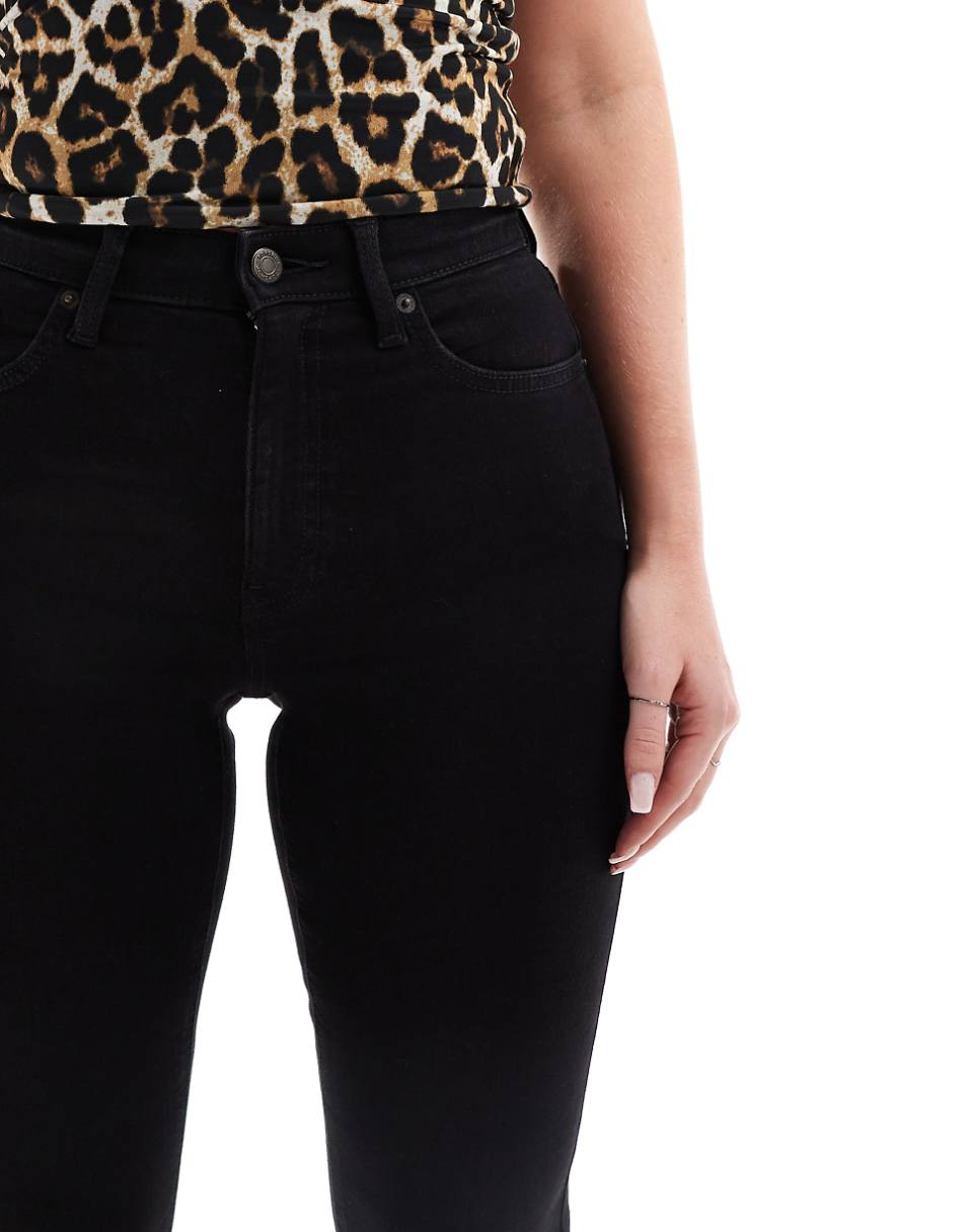 Topshop Hourglass high rise Jamie flare jeans in black