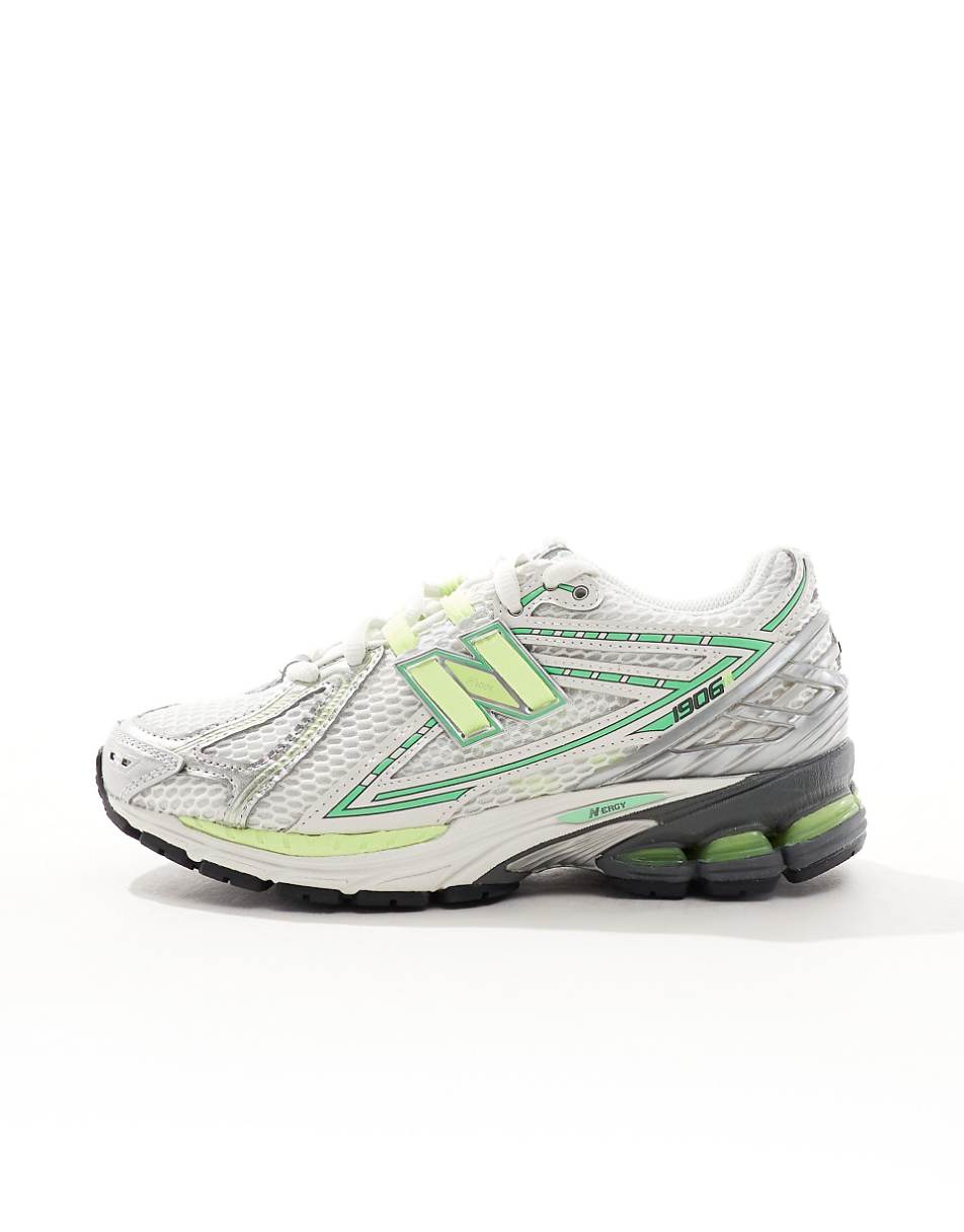 New Balance 1906 neon unisex sneakers in green -Exclusive to ASOS